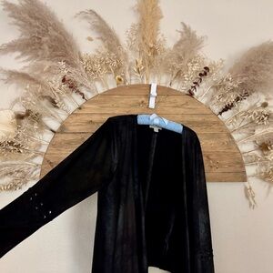 Charlie Paige Black Women's Faux Leather Blazer